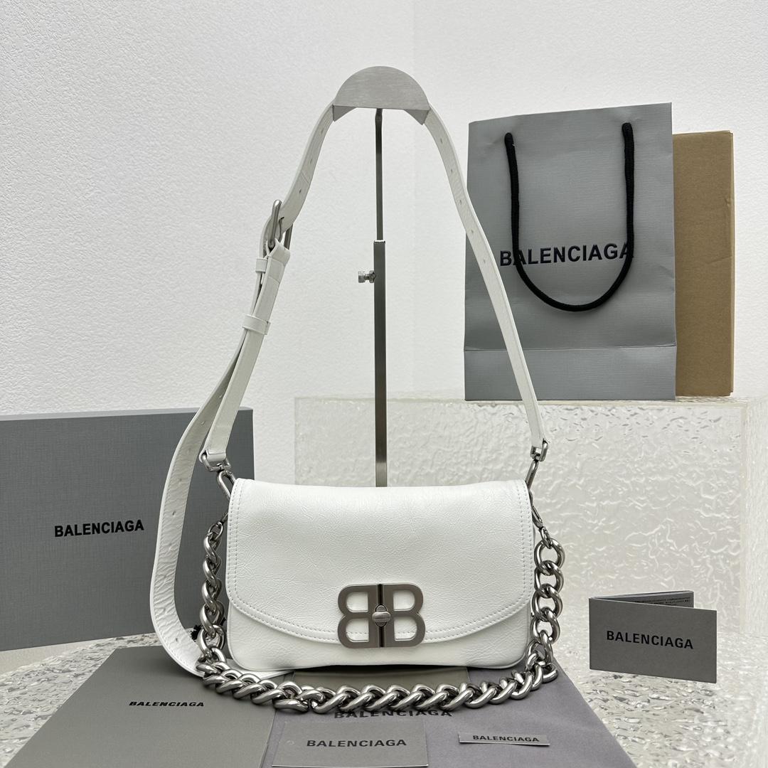 Balenciaga BB Soft Small Flap Bag in optischem Weiß - EUR FASHION