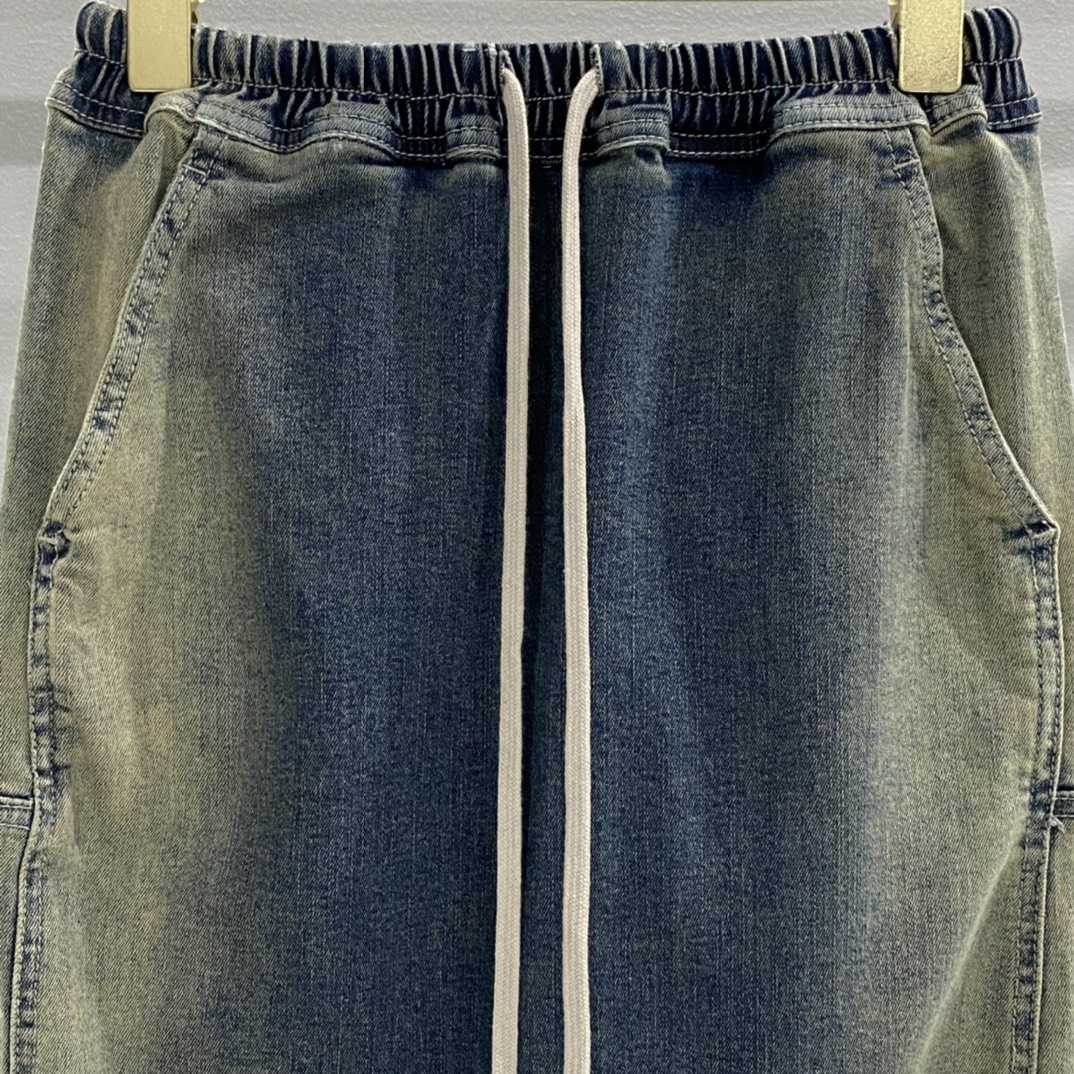 Rick Owens Drkshdw Blue Pillar Denim Maxirock - EUR FASHION