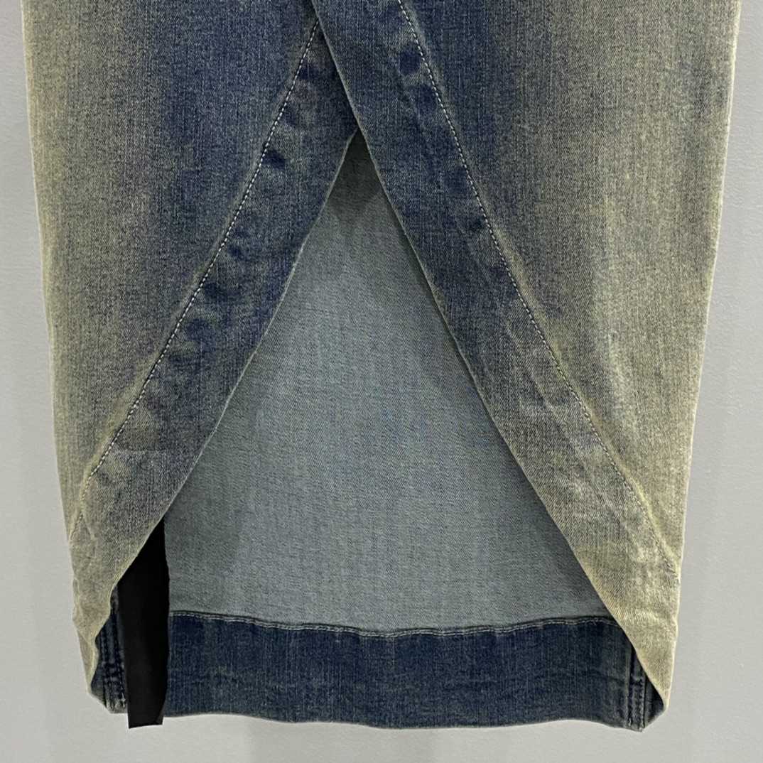 Rick Owens Drkshdw Blue Pillar Denim Maxirock - EUR FASHION