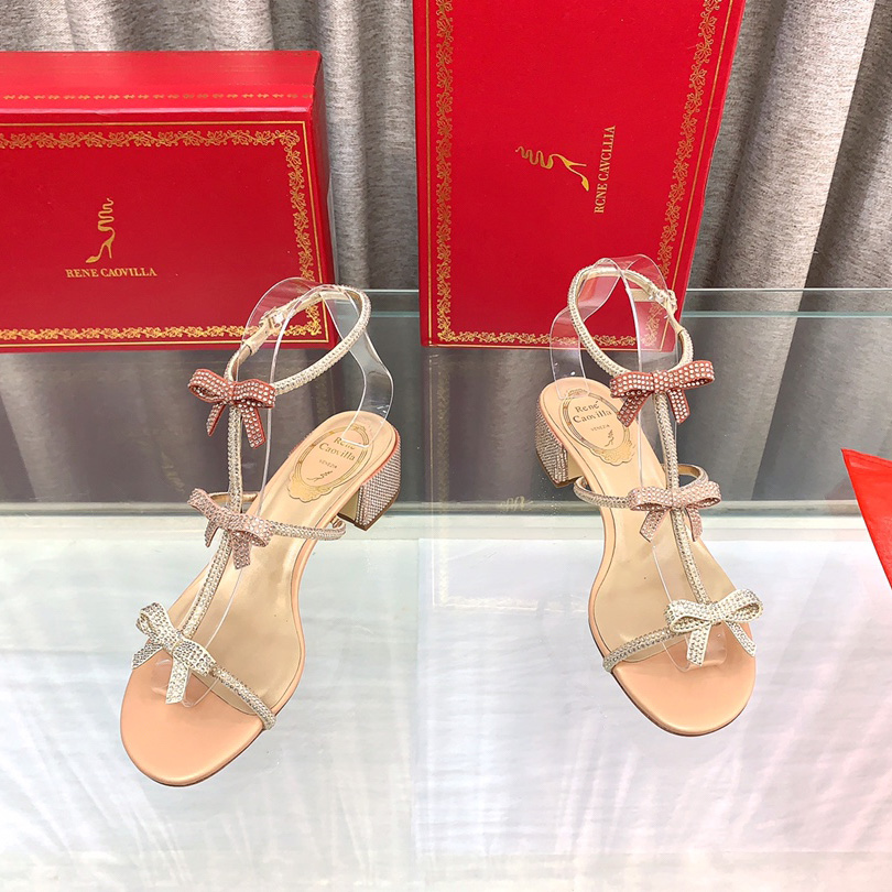 Rene Caovilla Sandalen mit Knöchelschnürung Caterina - EUR FASHION