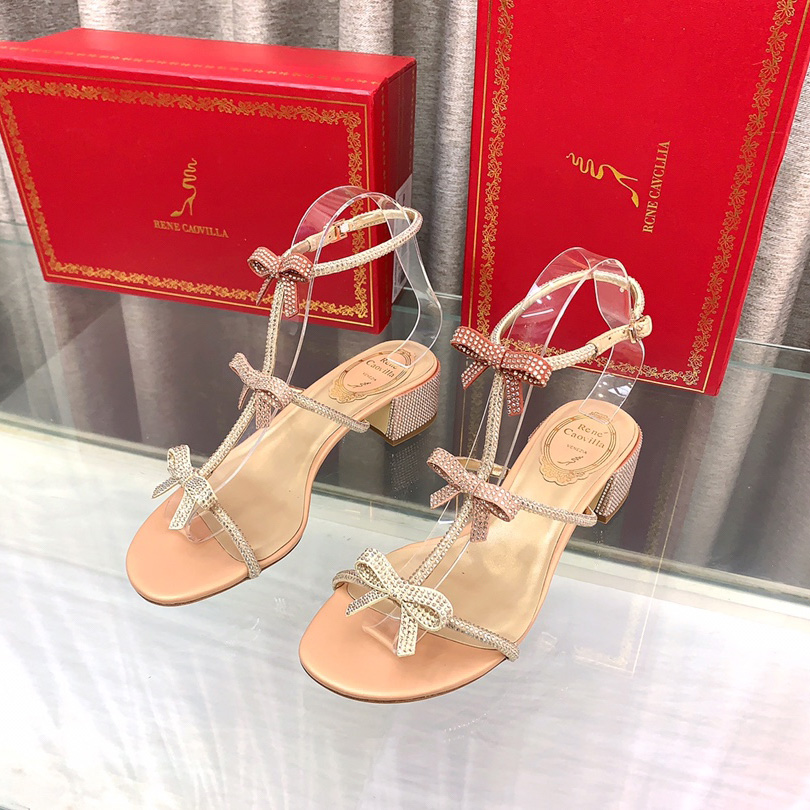 Rene Caovilla Sandalen mit Knöchelschnürung Caterina - EUR FASHION