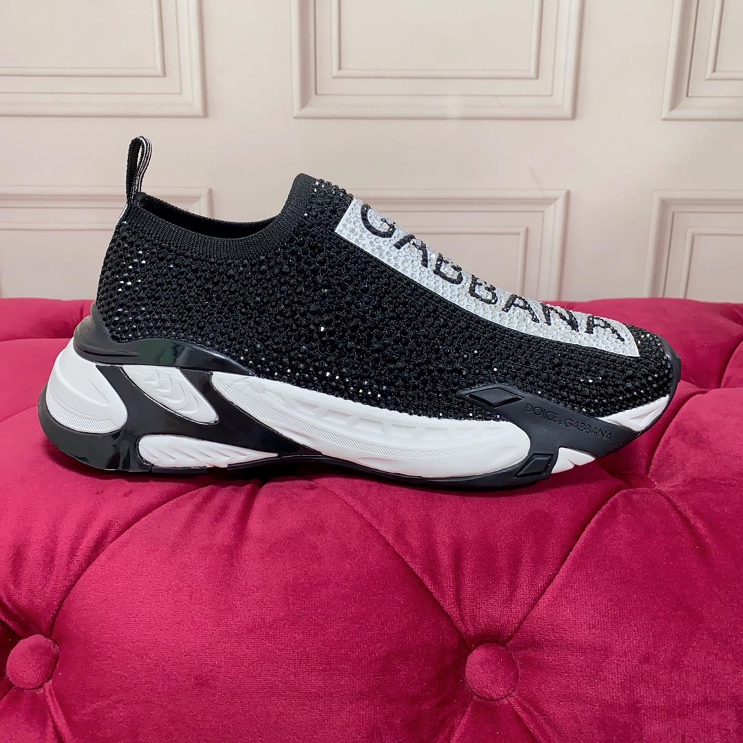 Dolce & Gabbana Fast Sneakers mit schmelzbaren Strasssteinen - EUR FASHION