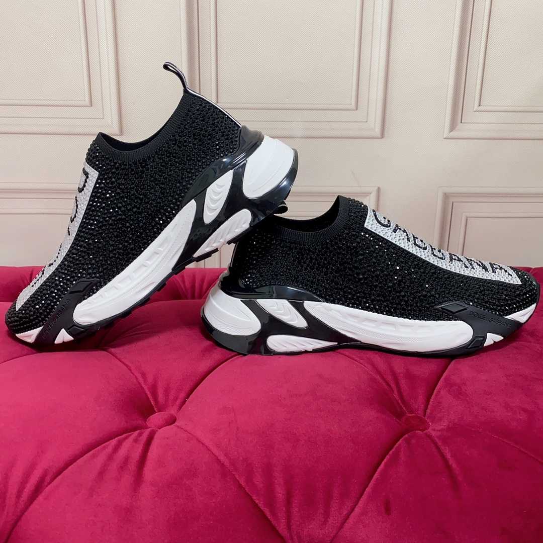 Dolce & Gabbana Fast Sneakers mit schmelzbaren Strasssteinen - EUR FASHION