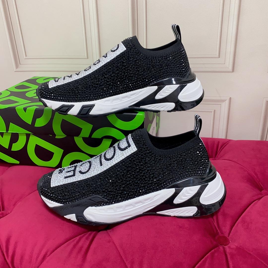 Dolce & Gabbana Fast Sneakers mit schmelzbaren Strasssteinen - EUR FASHION