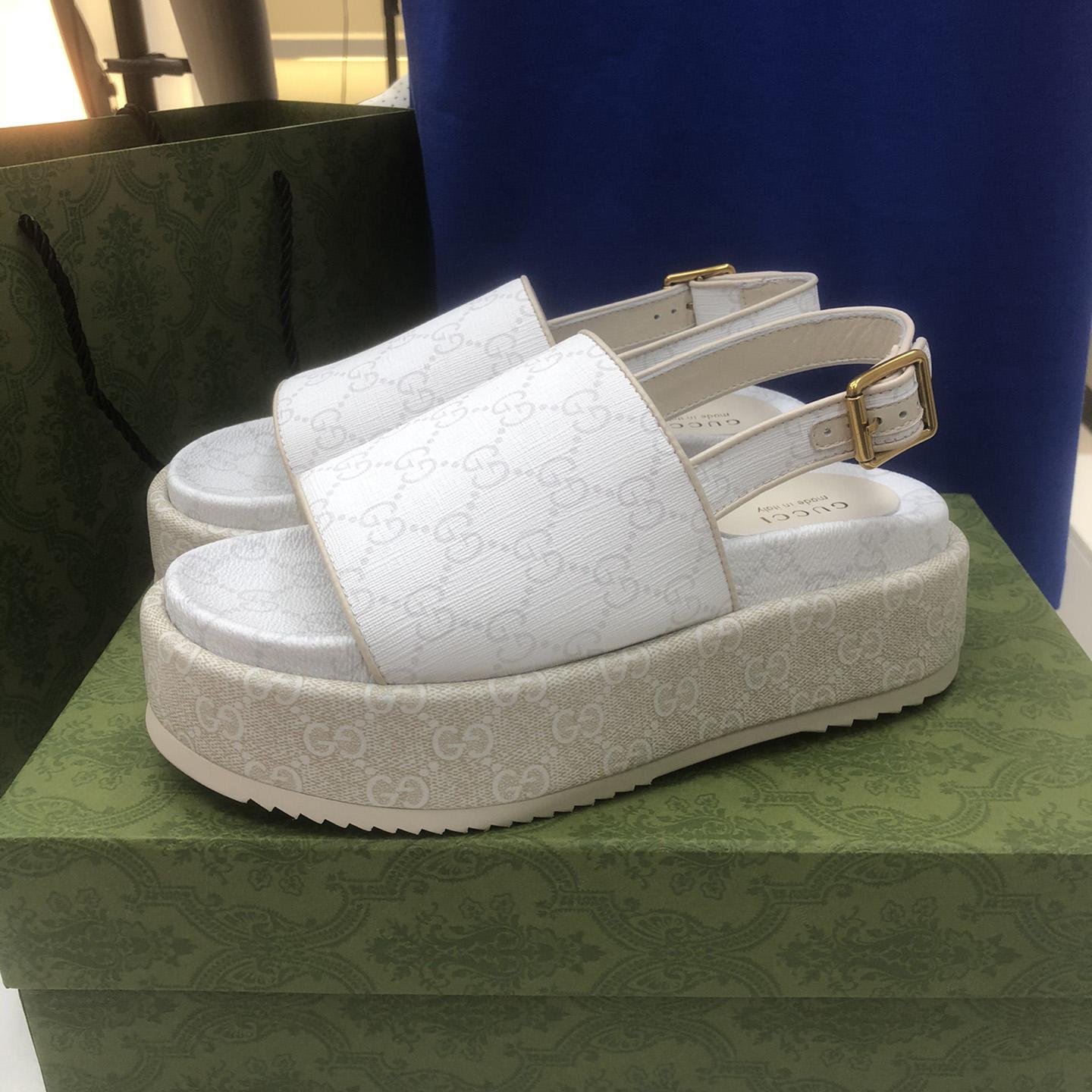 Gucci Damen-Plateau-GG-Sandale - EUR FASHION