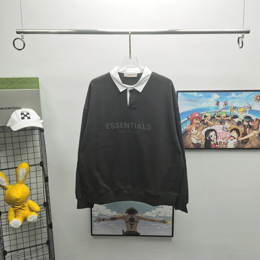 Fear of God Essentials Waffle Henley Rugby - EUR FASHION