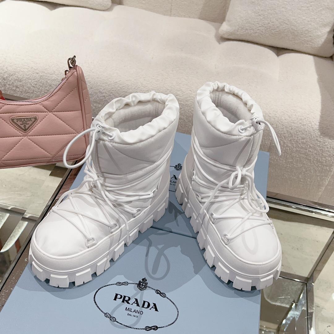 Prada Après-Ski-Stiefel aus Nylon-Gabardine - EUR FASHION