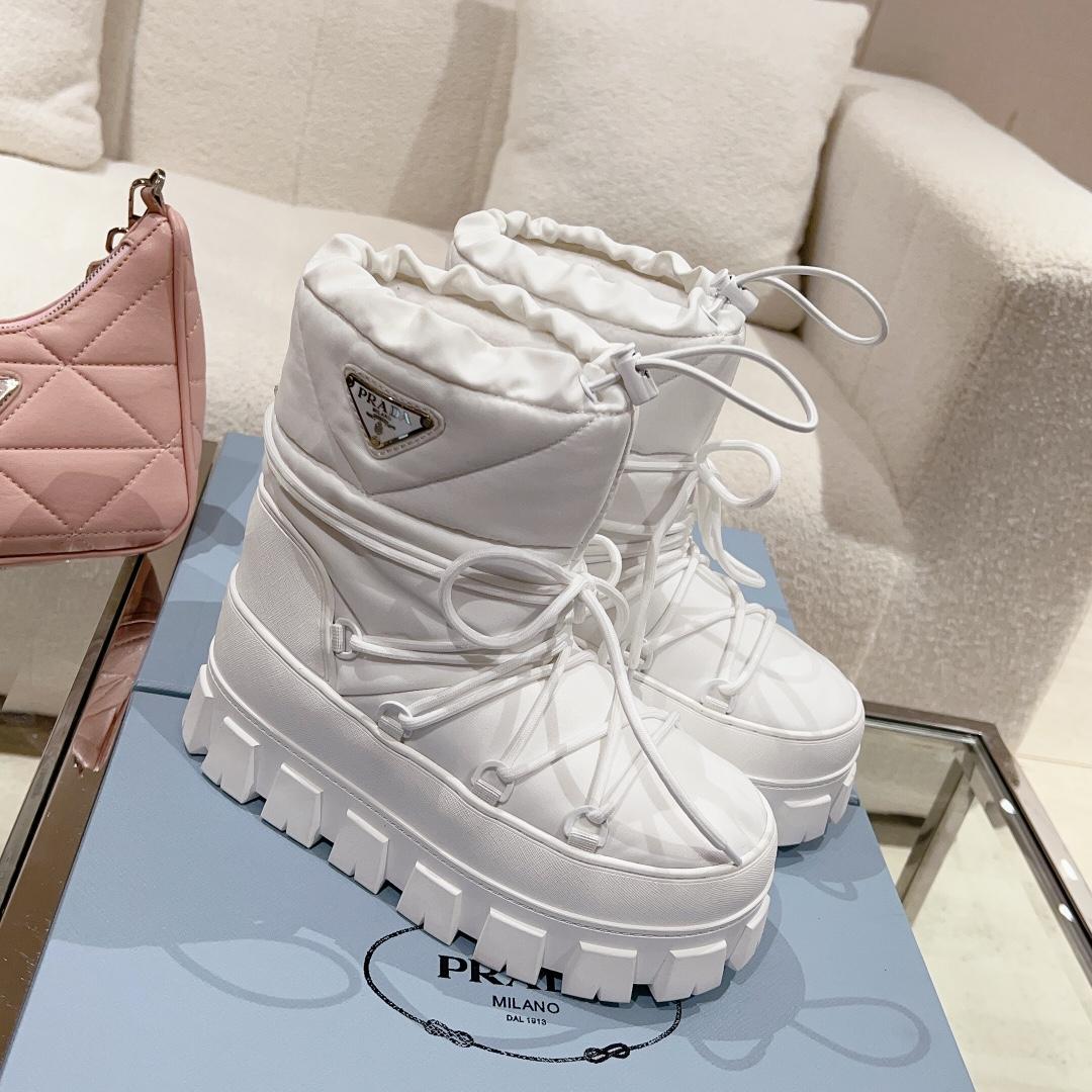 Prada Après-Ski-Stiefel aus Nylon-Gabardine - EUR FASHION