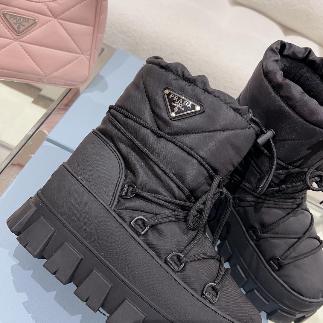 Prada Après-Ski-Stiefel aus Nylon-Gabardine - EUR FASHION