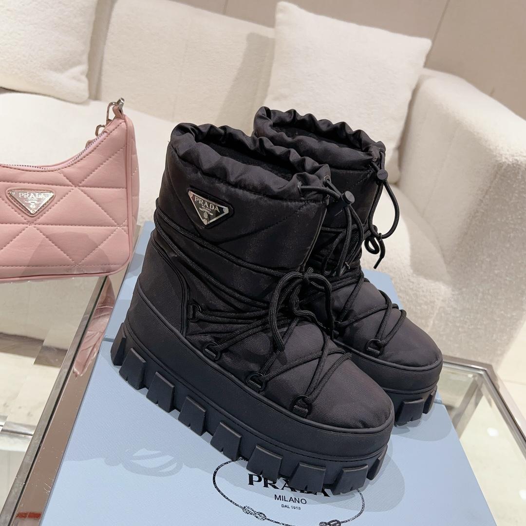 Prada Après-Ski-Stiefel aus Nylon-Gabardine - EUR FASHION