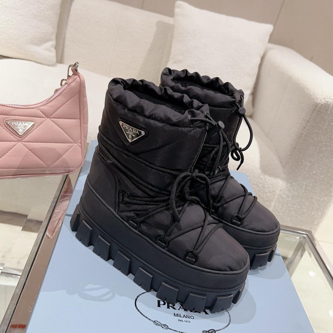 Prada Après-Ski-Stiefel aus Nylon-Gabardine - EUR FASHION