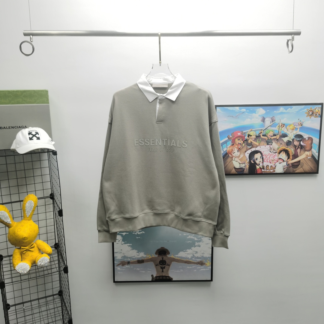 Fear of God Essentials Waffle Henley Rugby - EUR FASHION