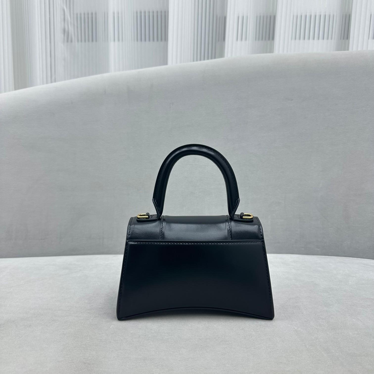 Balenciaga Hourglass Kleine Handtasche in Schwarz (19x8x21cm) - EUR FASHION