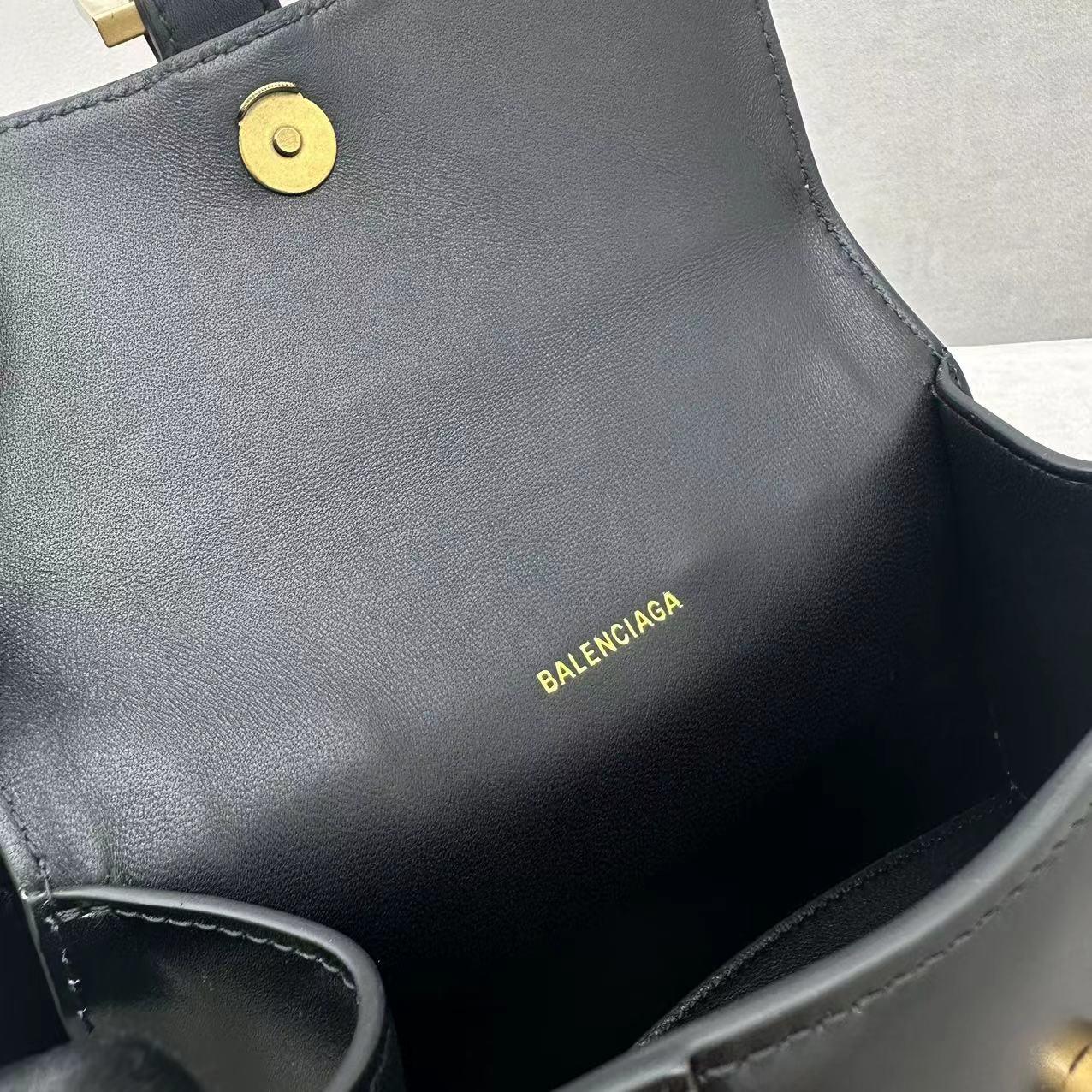 Balenciaga Hourglass Kleine Handtasche in Schwarz (19x8x21cm) - EUR FASHION
