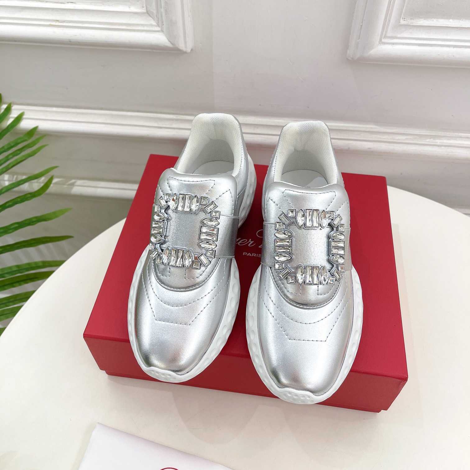 Roger Vivier Viv' Run Light Sneakers mit Strass-Schnalle aus Stoff - EUR FASHION