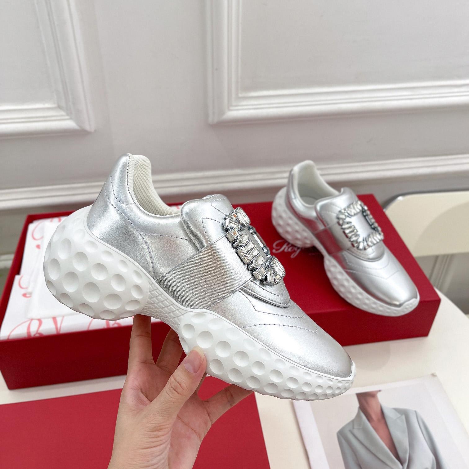 Roger Vivier Viv' Run Light Sneakers mit Strass-Schnalle aus Stoff - EUR FASHION