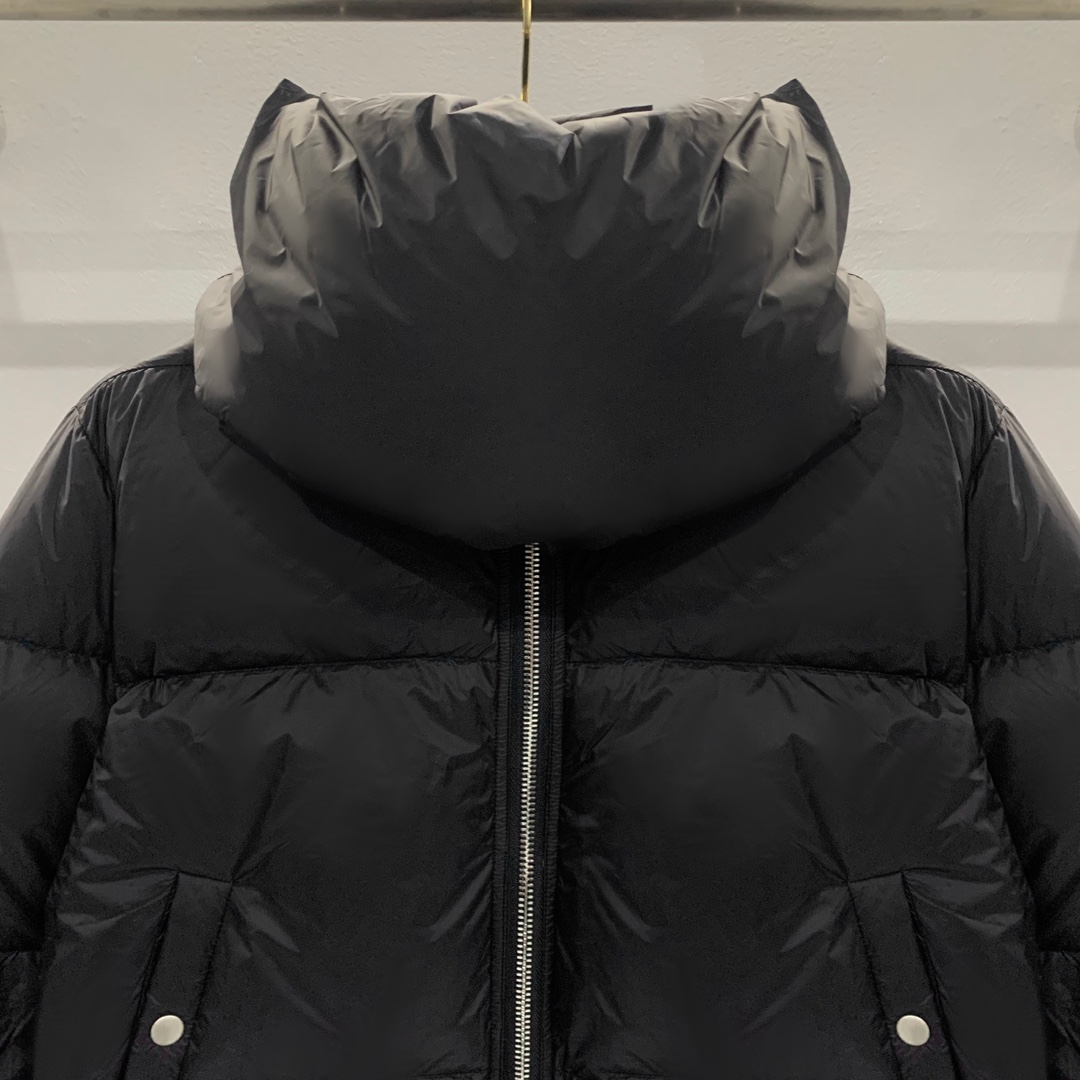 Rick Owens FW23 Luxor Funnel Neck Jkt in Schwarz - EUR FASHION