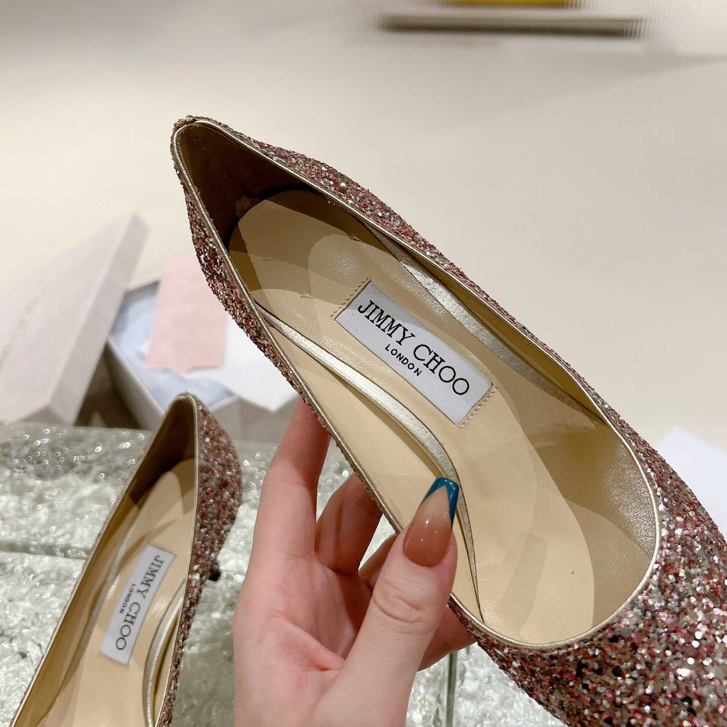 Jimmy Choo Love 65 mm Pumps mit Glitzerdetail - EUR FASHION