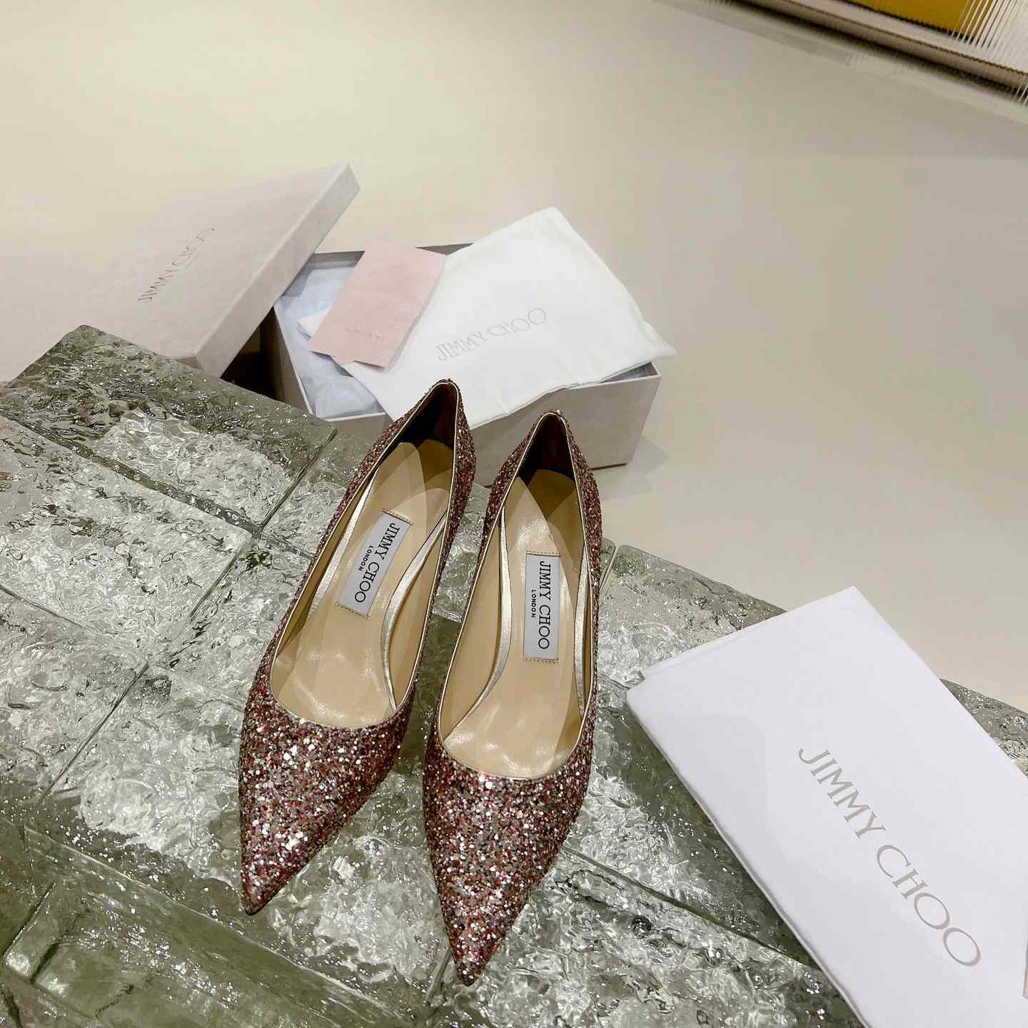 Jimmy Choo Love 65 mm Pumps mit Glitzerdetail - EUR FASHION