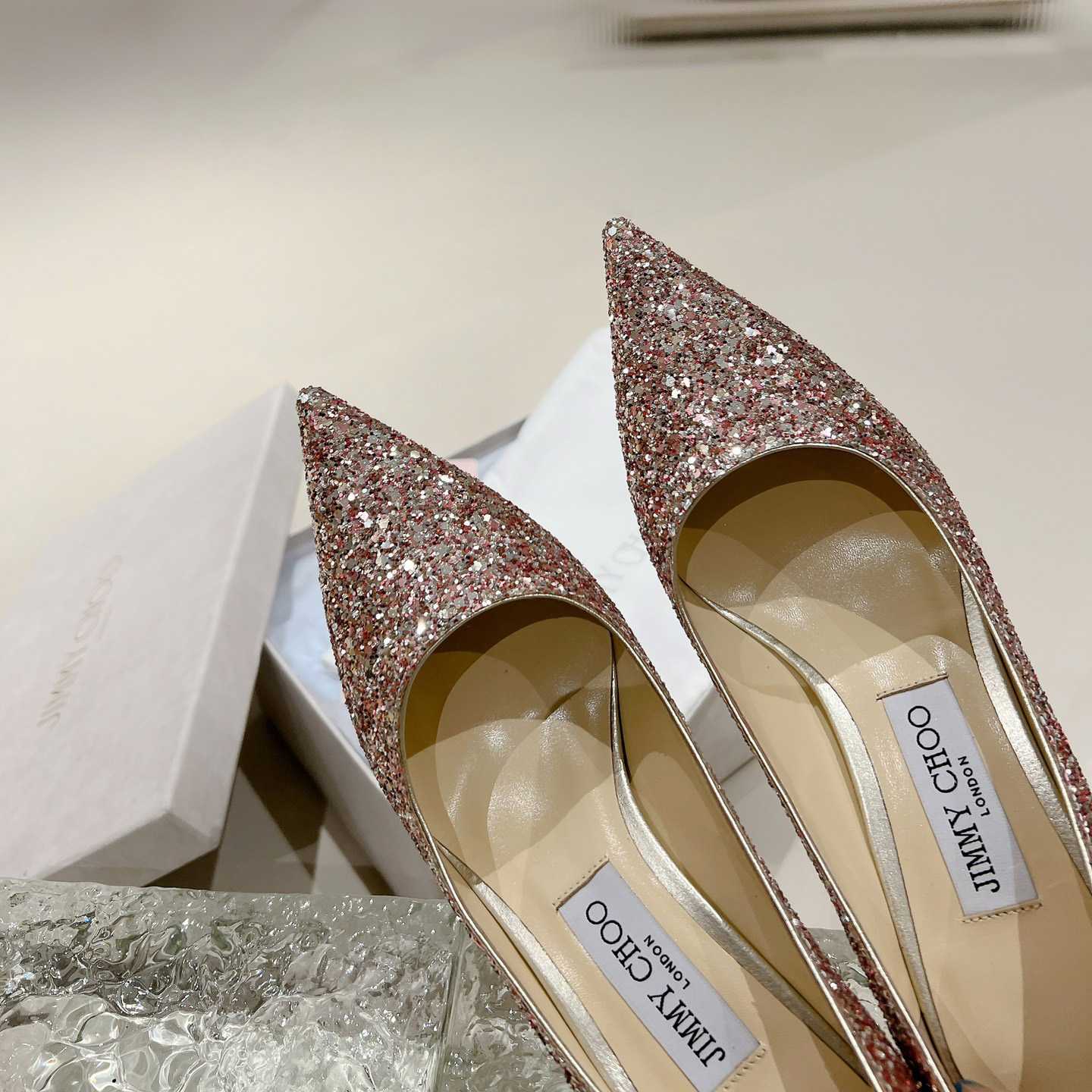 Jimmy Choo Love 65 mm Pumps mit Glitzerdetail - EUR FASHION