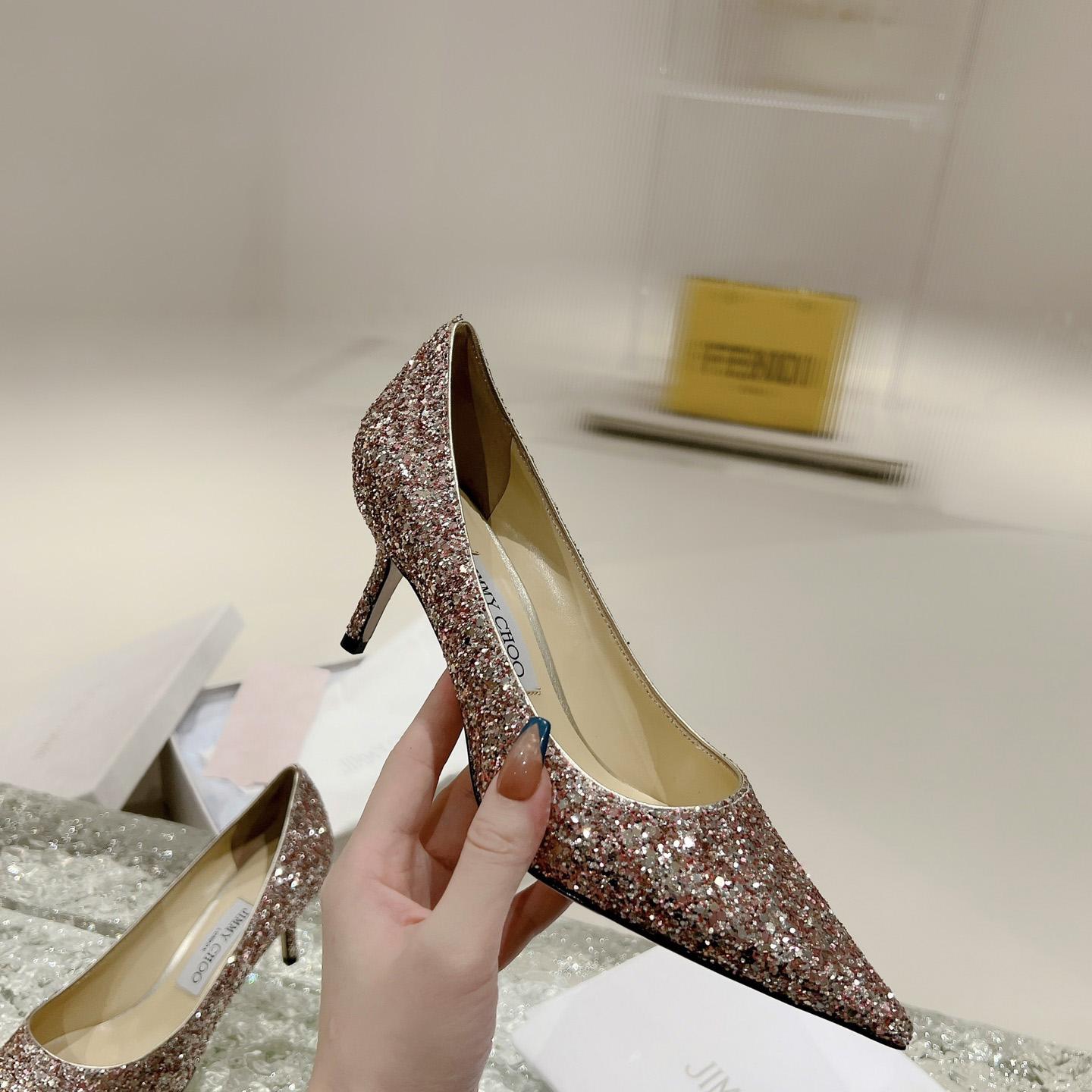 Jimmy Choo Love 65 mm Pumps mit Glitzerdetail - EUR FASHION