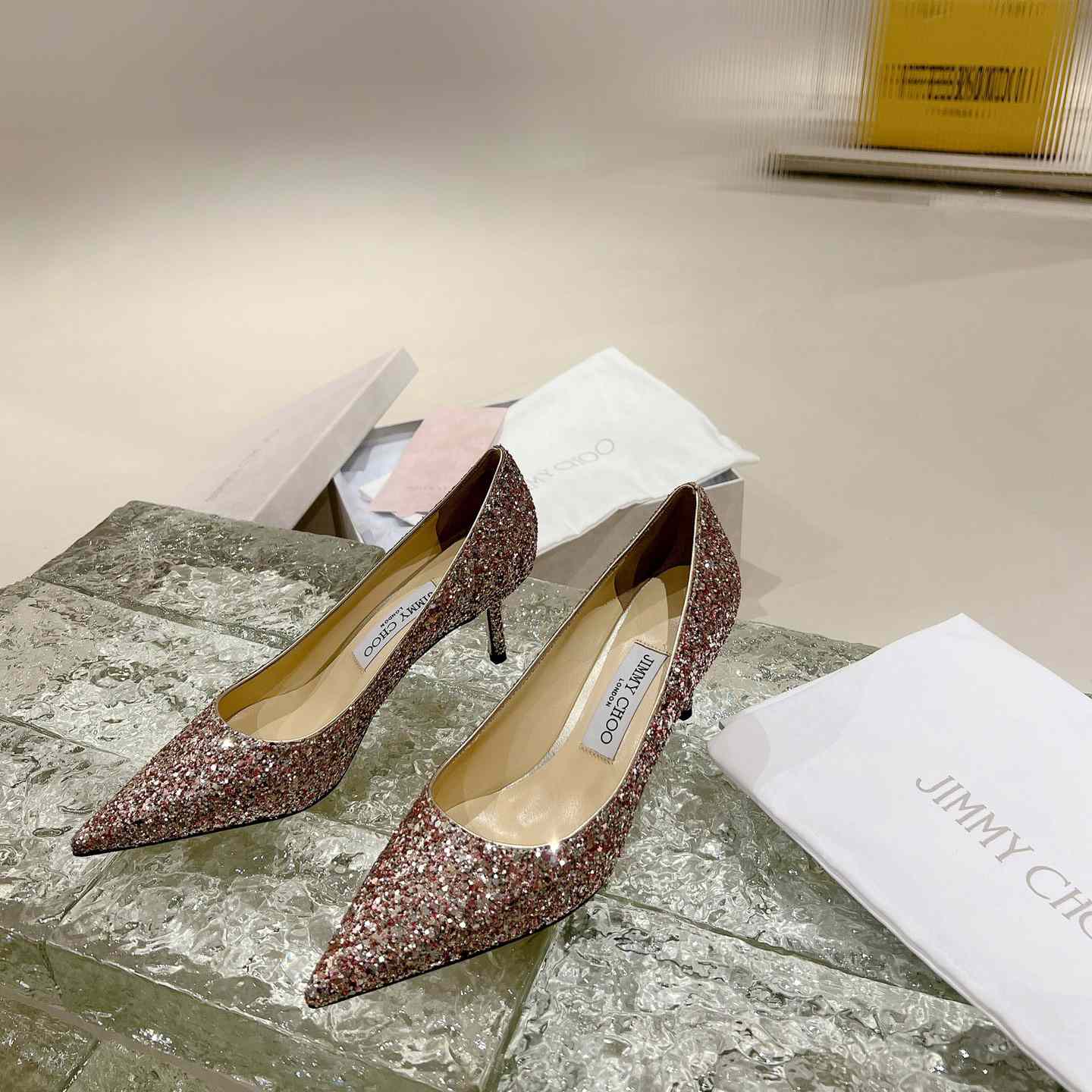 Jimmy Choo Love 65 mm Pumps mit Glitzerdetail - EUR FASHION