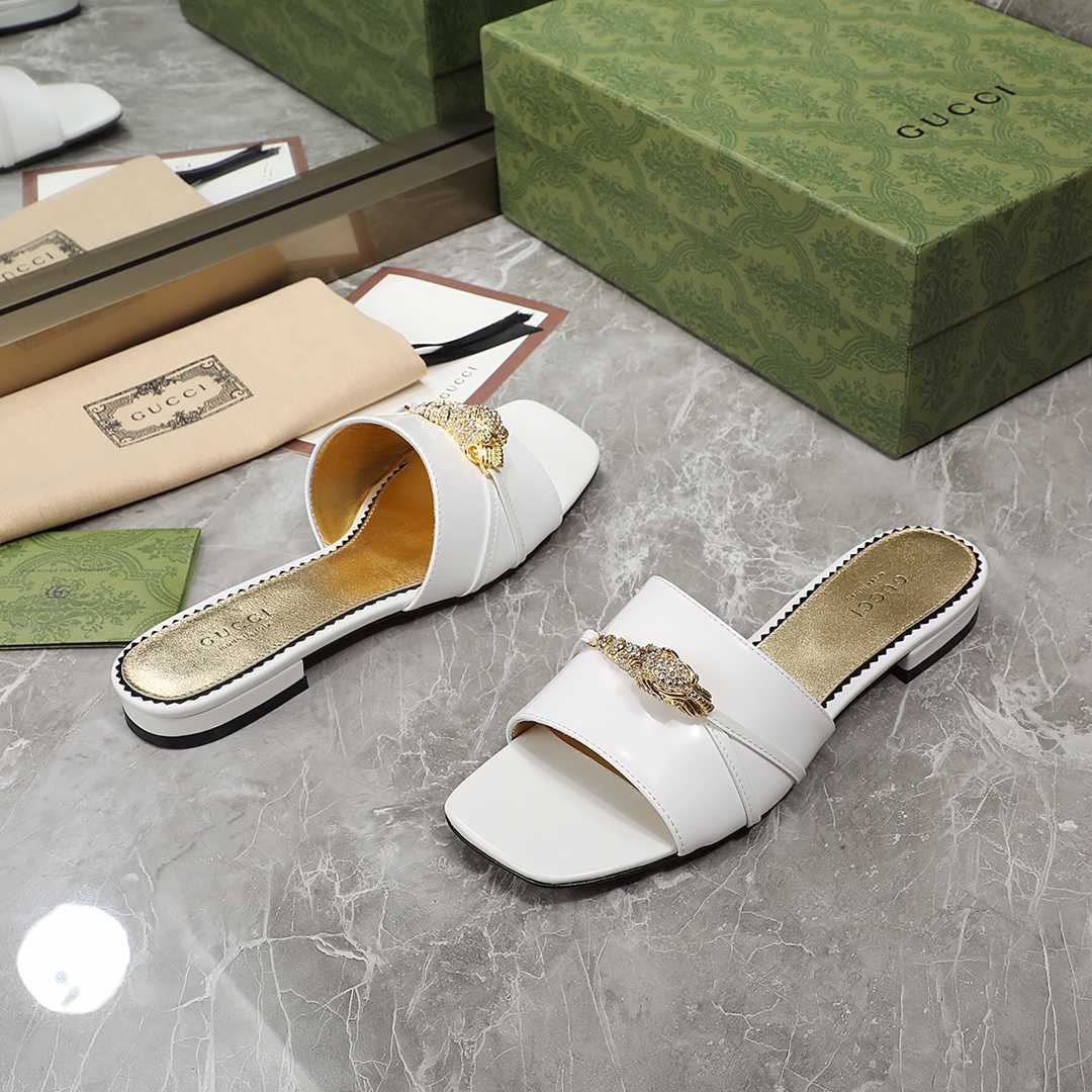 Gucci Damen-Slide-Sandale mit Hardware - EUR FASHION