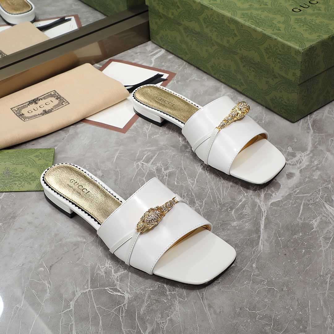 Gucci Damen-Slide-Sandale mit Hardware - EUR FASHION