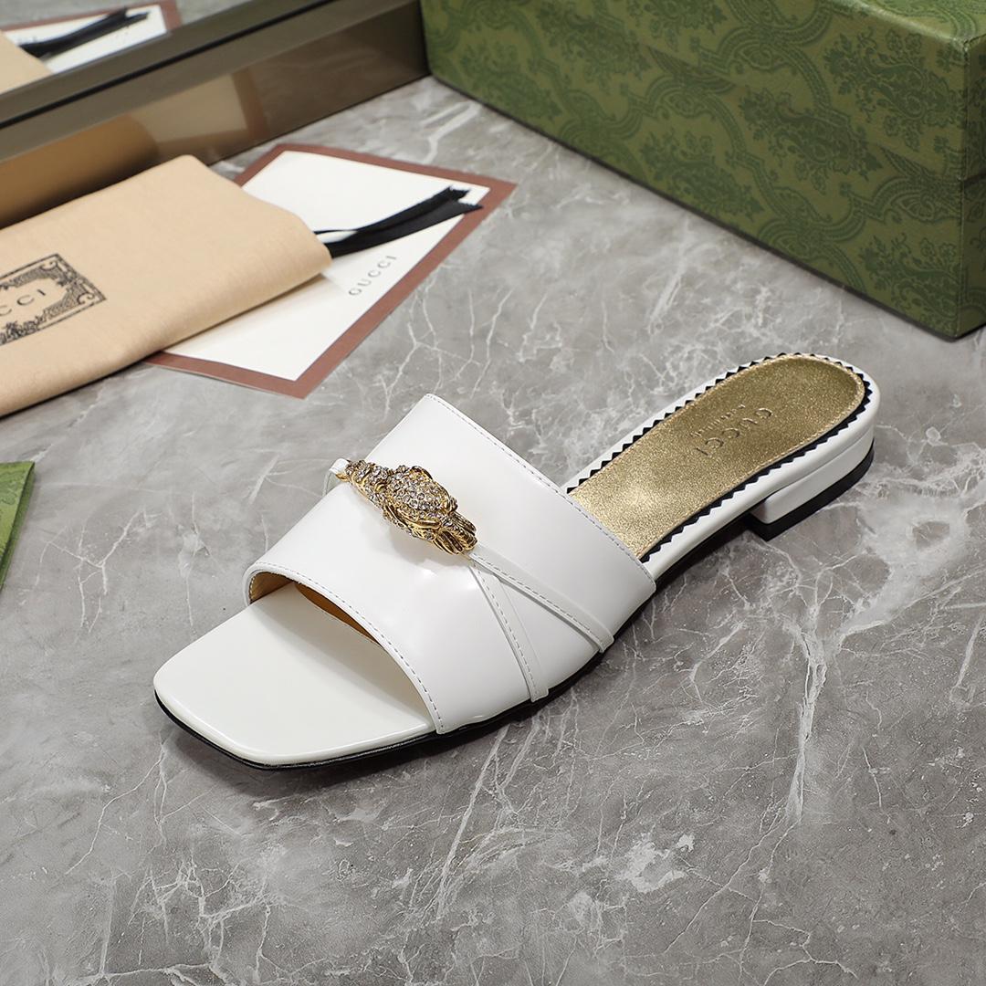 Gucci Damen-Slide-Sandale mit Hardware - EUR FASHION