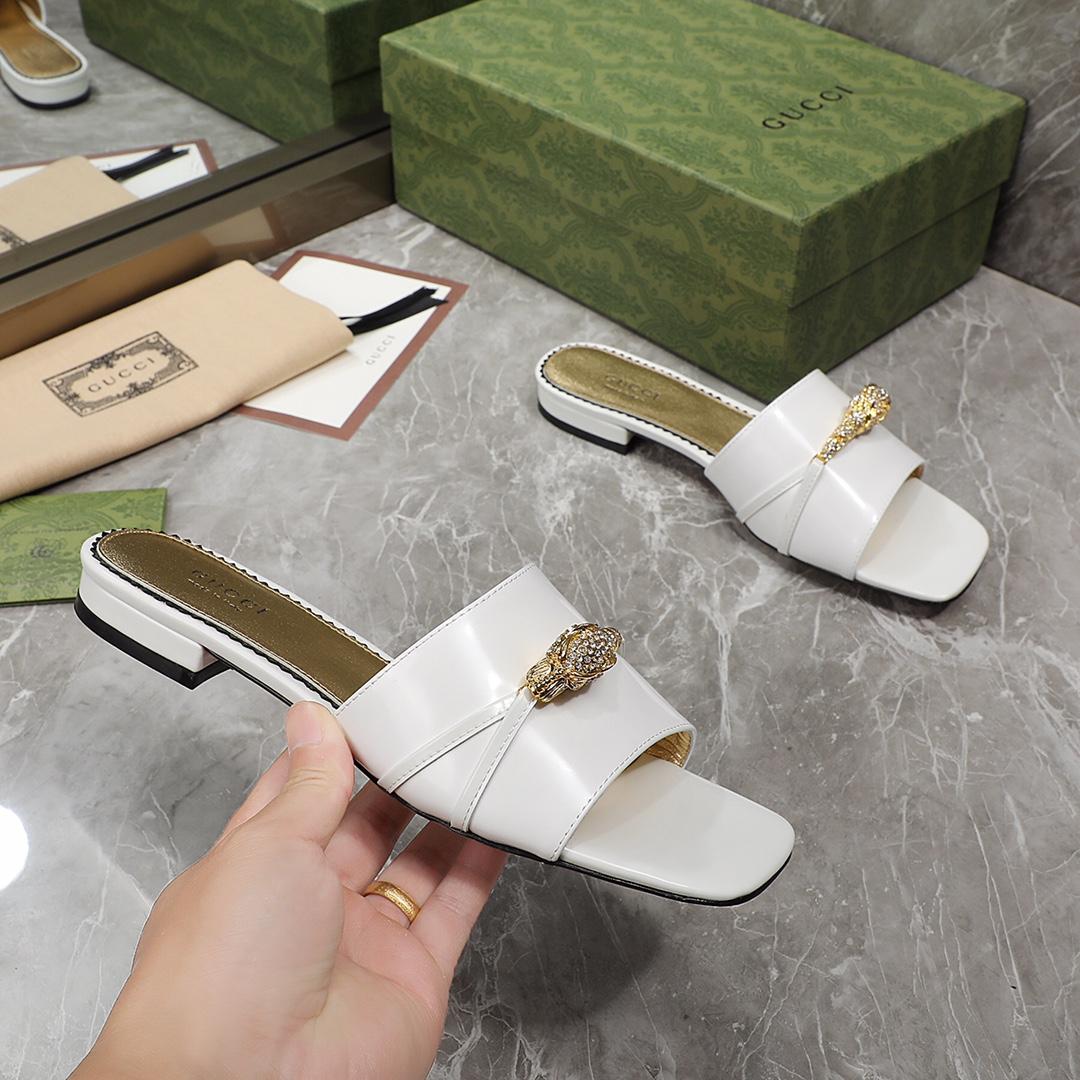 Gucci Damen-Slide-Sandale mit Hardware - EUR FASHION