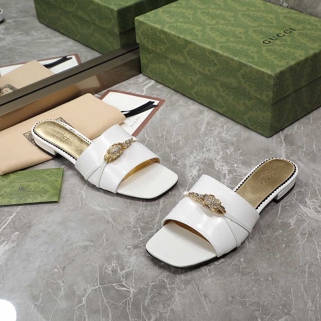 Gucci Damen-Slide-Sandale mit Hardware - EUR FASHION