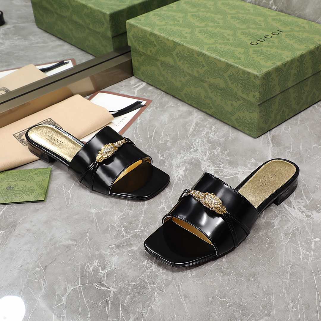 Gucci Damen-Slide-Sandale mit Hardware - EUR FASHION