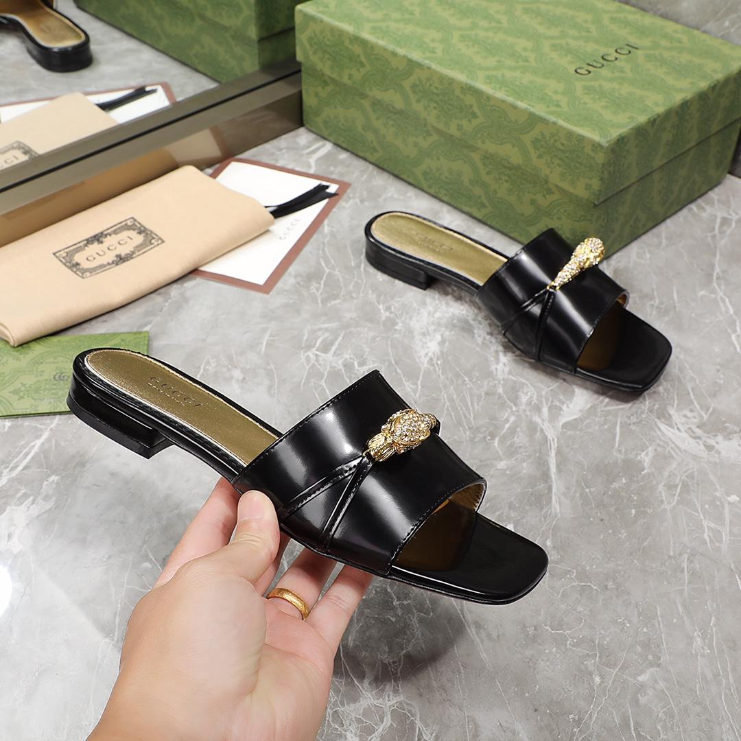 Gucci Damen-Slide-Sandale mit Hardware - EUR FASHION