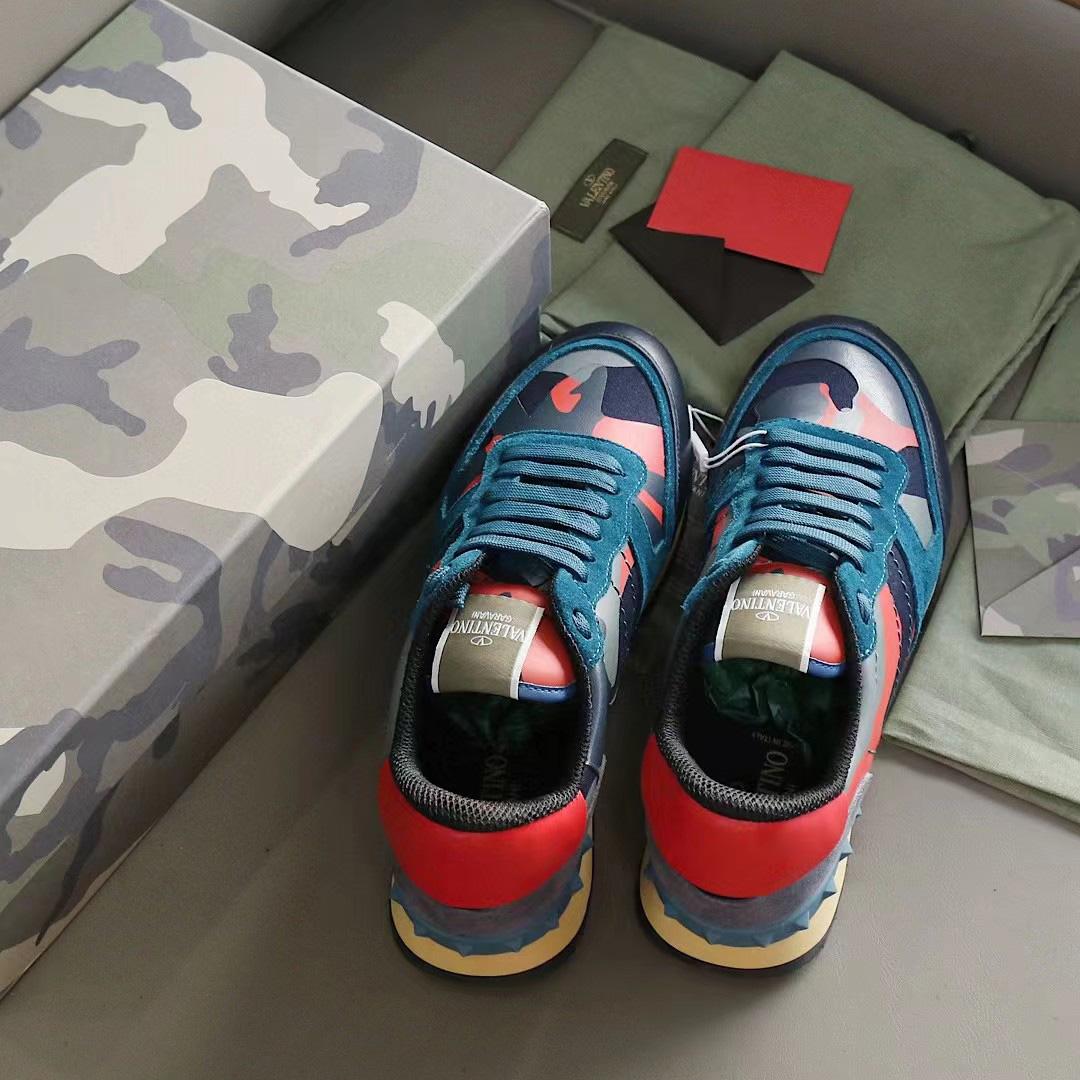 Mehrfarbige Sneakers „Rockrunner Camouflage“ aus Wildleder, Canvas und Leder von Valenti - EUR FASHION
