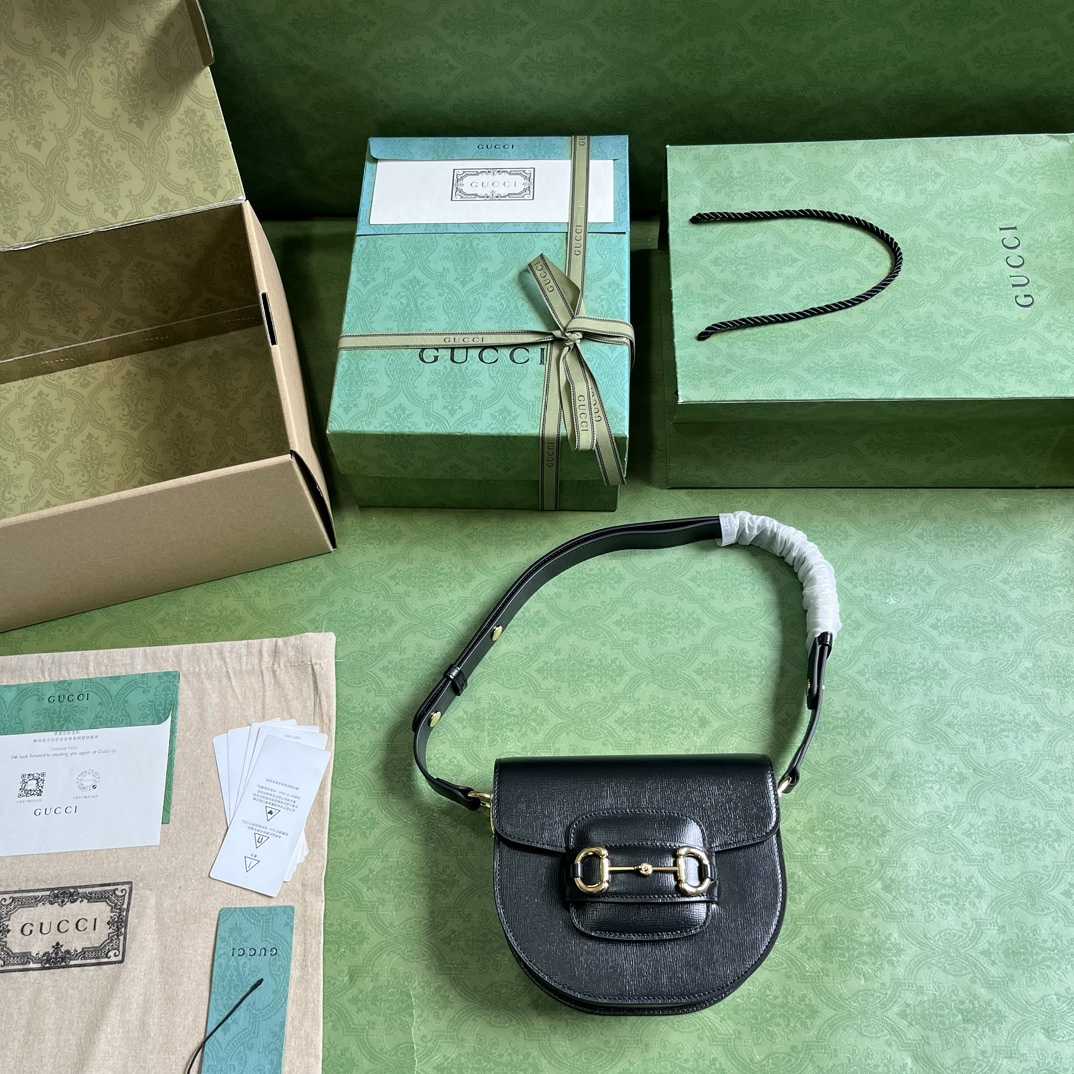 Gucci Horsebit 1955 Mini Runde Tasche (20x 13x 6cm) - EUR FASHION
