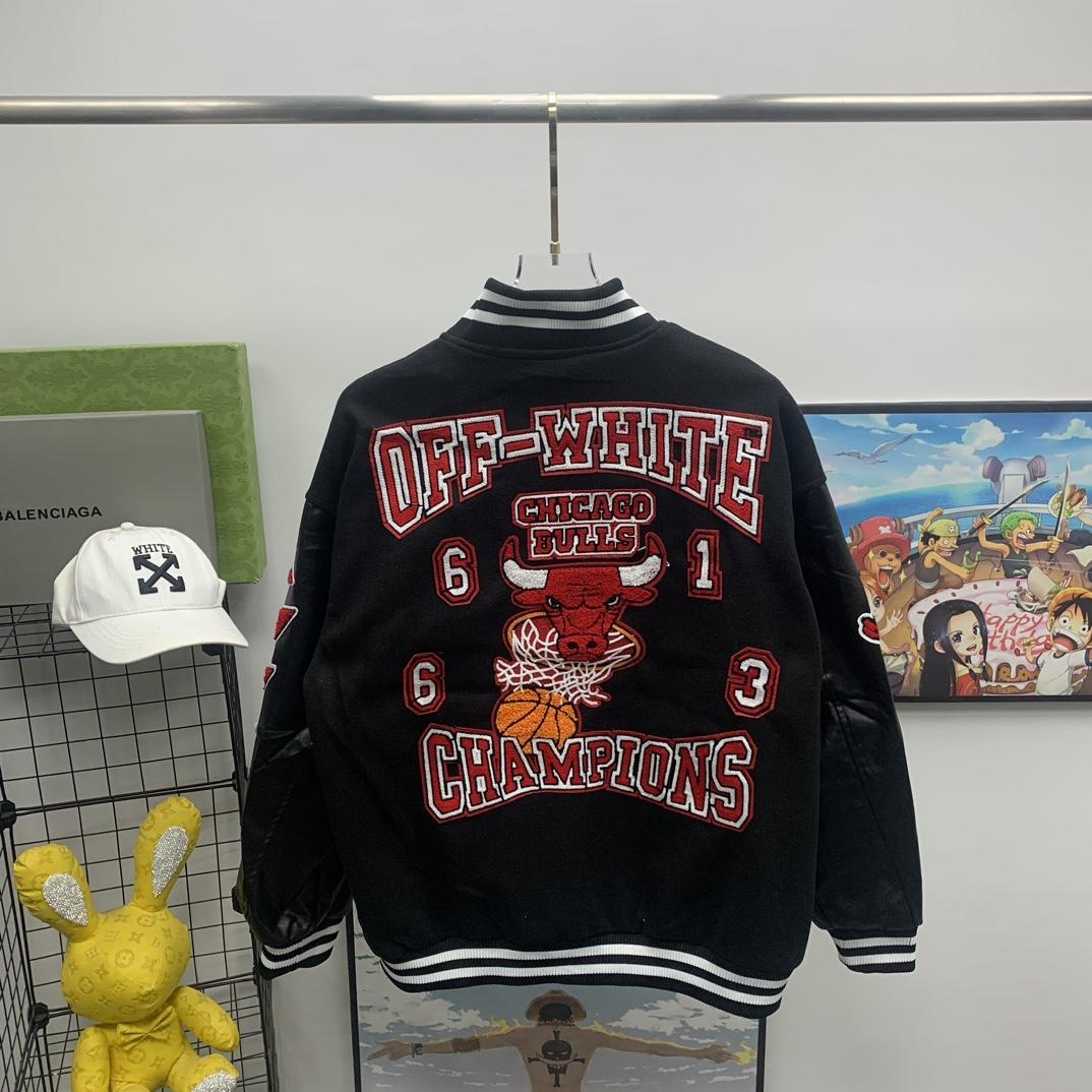 Off-White C/O Chicago Bulls College-Jacke - EUR FASHION