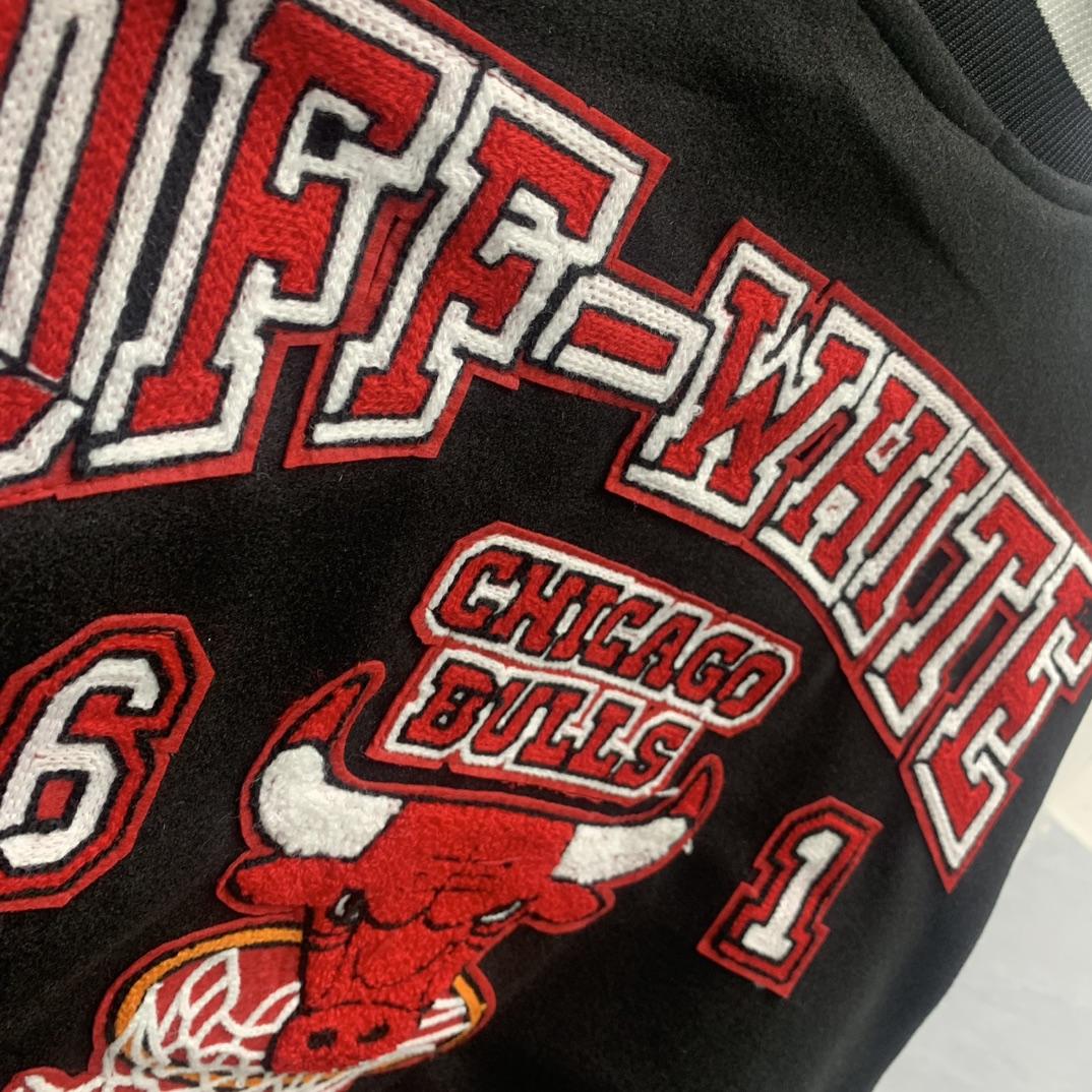 Off-White C/O Chicago Bulls College-Jacke - EUR FASHION