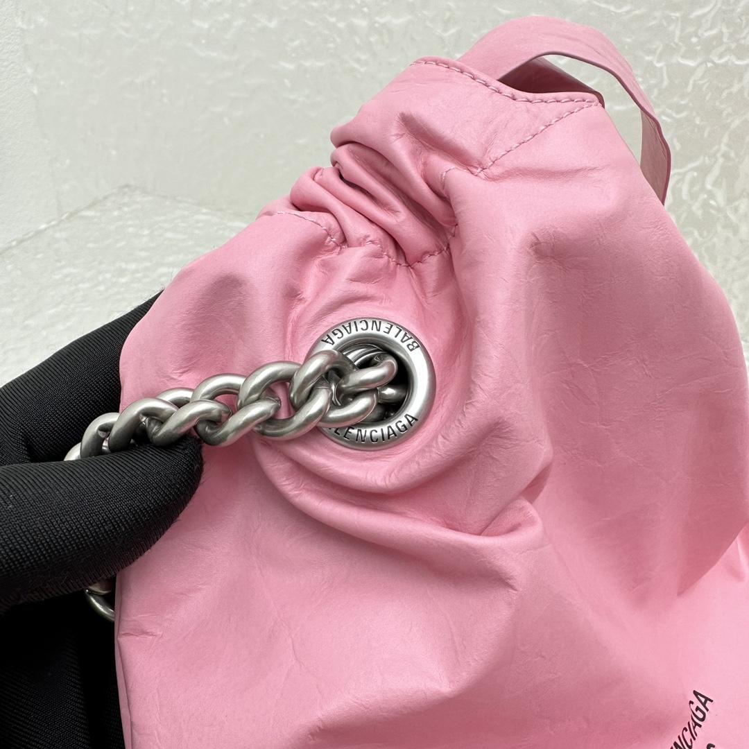 Balenciaga – Kleine „Crush“-Tragetasche in Rosa (27 x 10 x 32 cm) - EUR FASHION