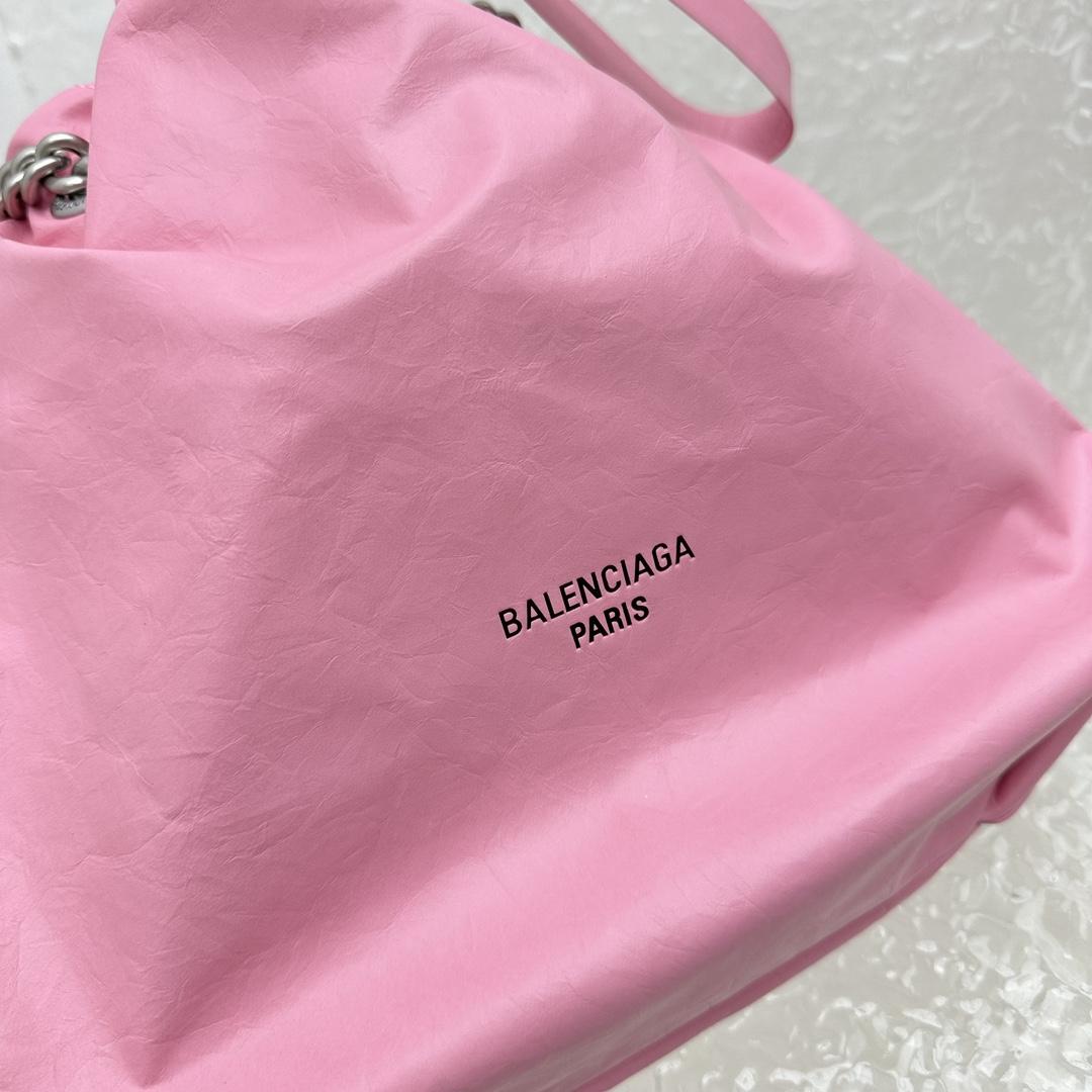 Balenciaga – Kleine „Crush“-Tragetasche in Rosa (27 x 10 x 32 cm) - EUR FASHION
