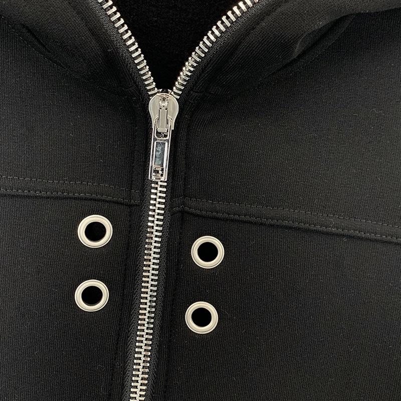 Rick Owens Kapuzenpullover mit Reißverschluss und Ösendetails - EUR FASHION