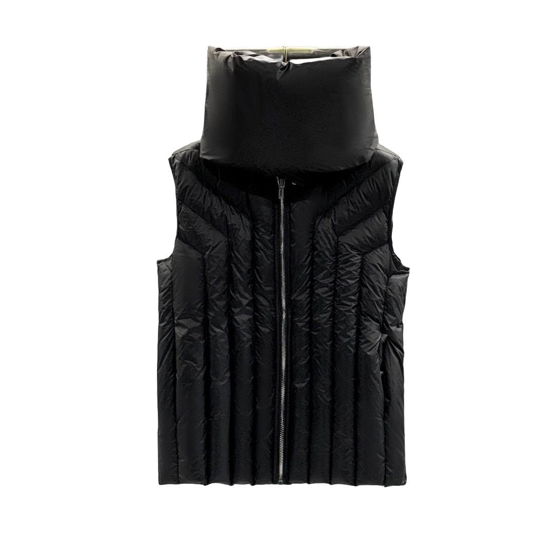 Schwarze gesteppte Daunenweste von Rick Owens - EUR FASHION