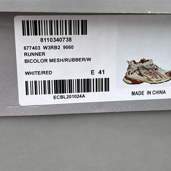 Balenciaga Runner Sneaker aus weißem und rotem Mesh und Nylon - EUR FASHION