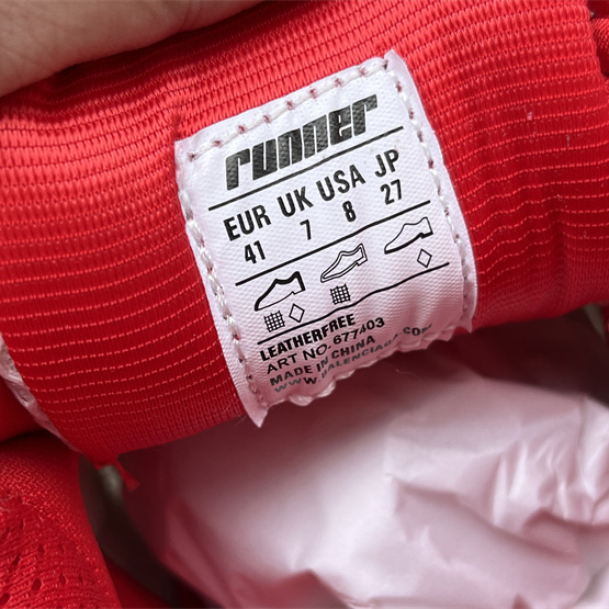 Balenciaga Runner Sneaker aus weißem und rotem Mesh und Nylon - EUR FASHION
