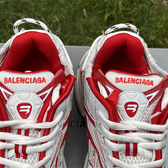 Balenciaga Runner Sneaker aus weißem und rotem Mesh und Nylon - EUR FASHION