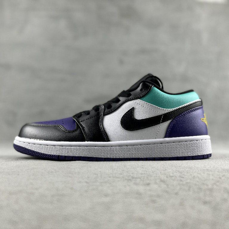 Nike Air Jordan 1 Low Sneaker „Schwarz/Lila/Aqua“ 553558-154 - EUR FASHION