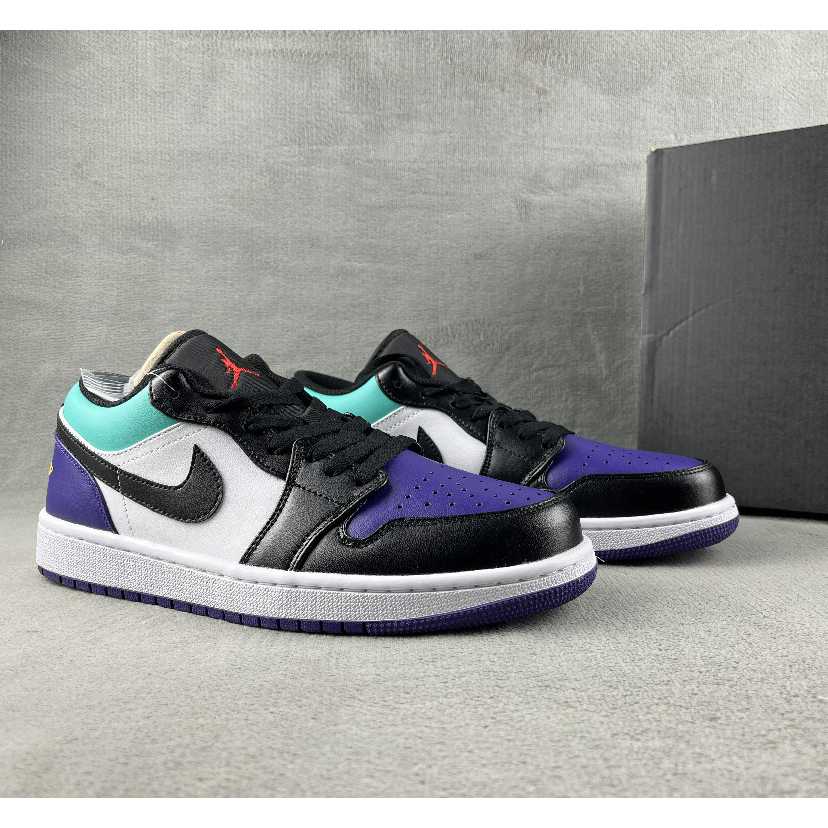 Nike Air Jordan 1 Low Sneaker „Schwarz/Lila/Aqua“ 553558-154 - EUR FASHION