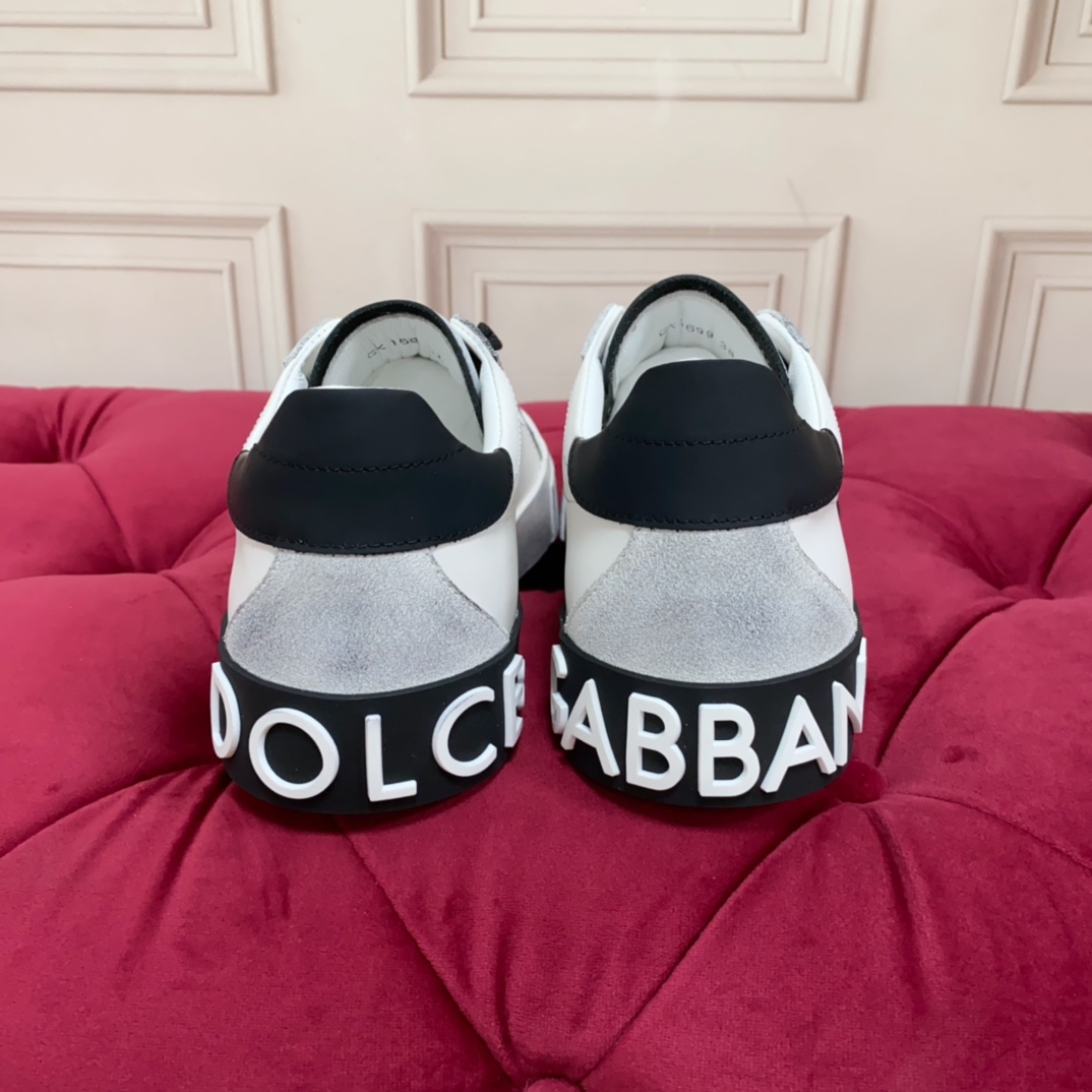 Dolce & Gabbana Portofino Vintage-Turnschuhe aus Kalbsleder - EUR FASHION