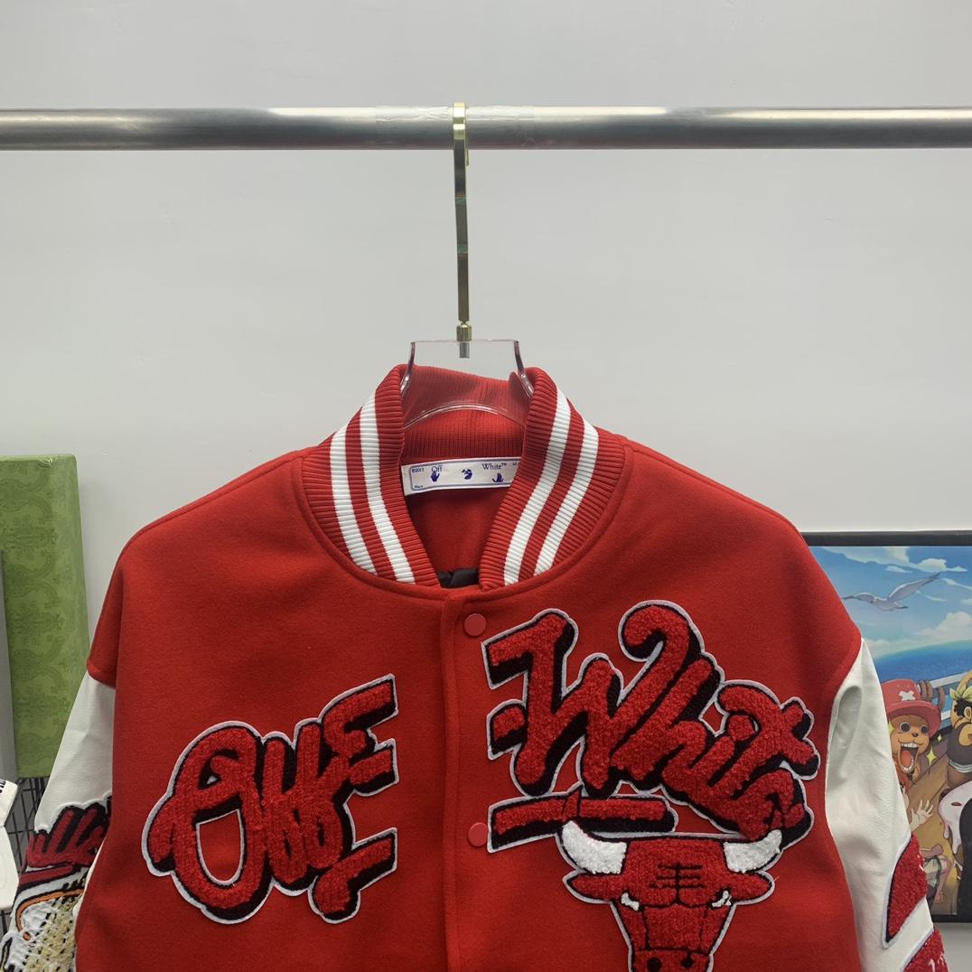 Off-White C/O Chicago Bulls College-Jacke - EUR FASHION