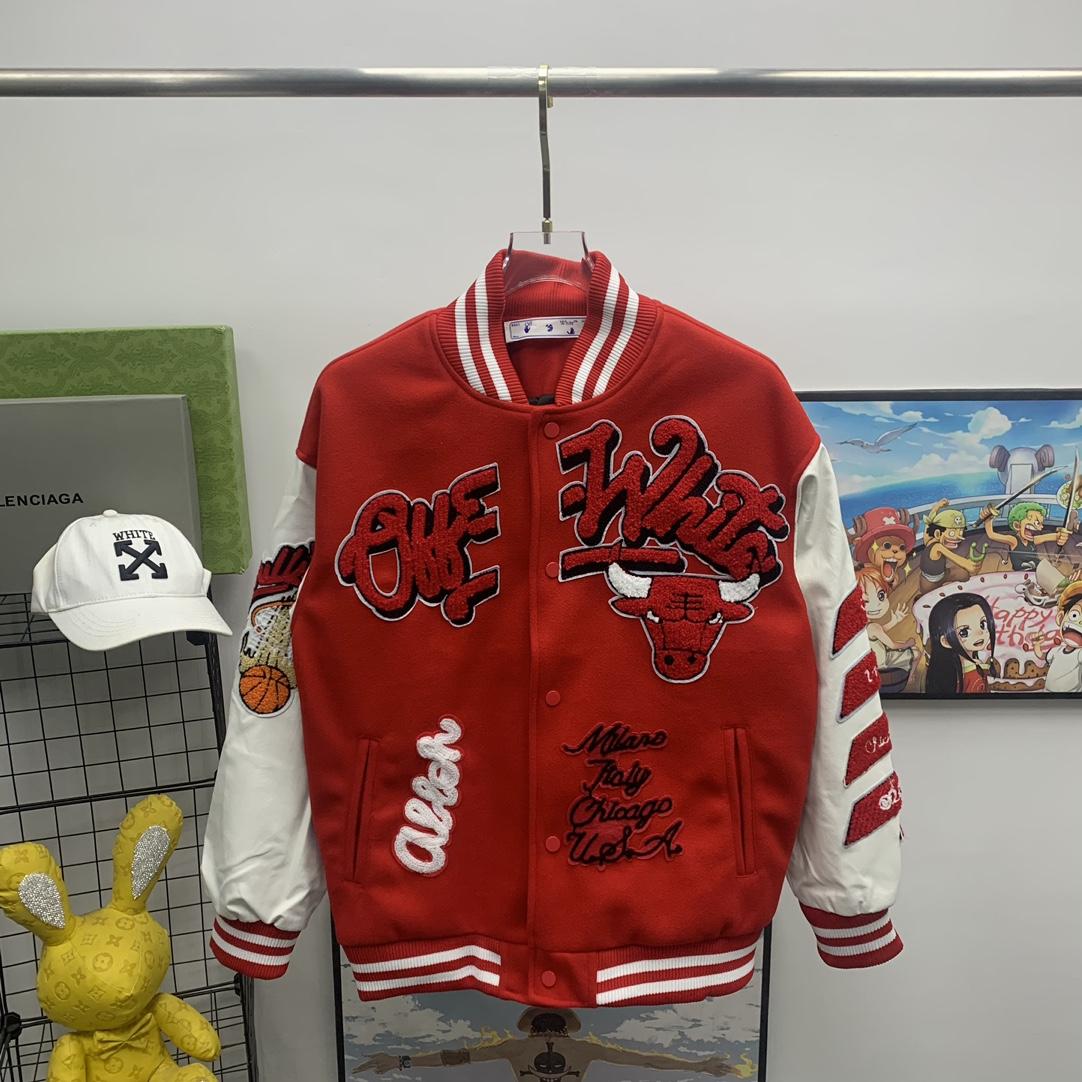 Off-White C/O Chicago Bulls College-Jacke - EUR FASHION