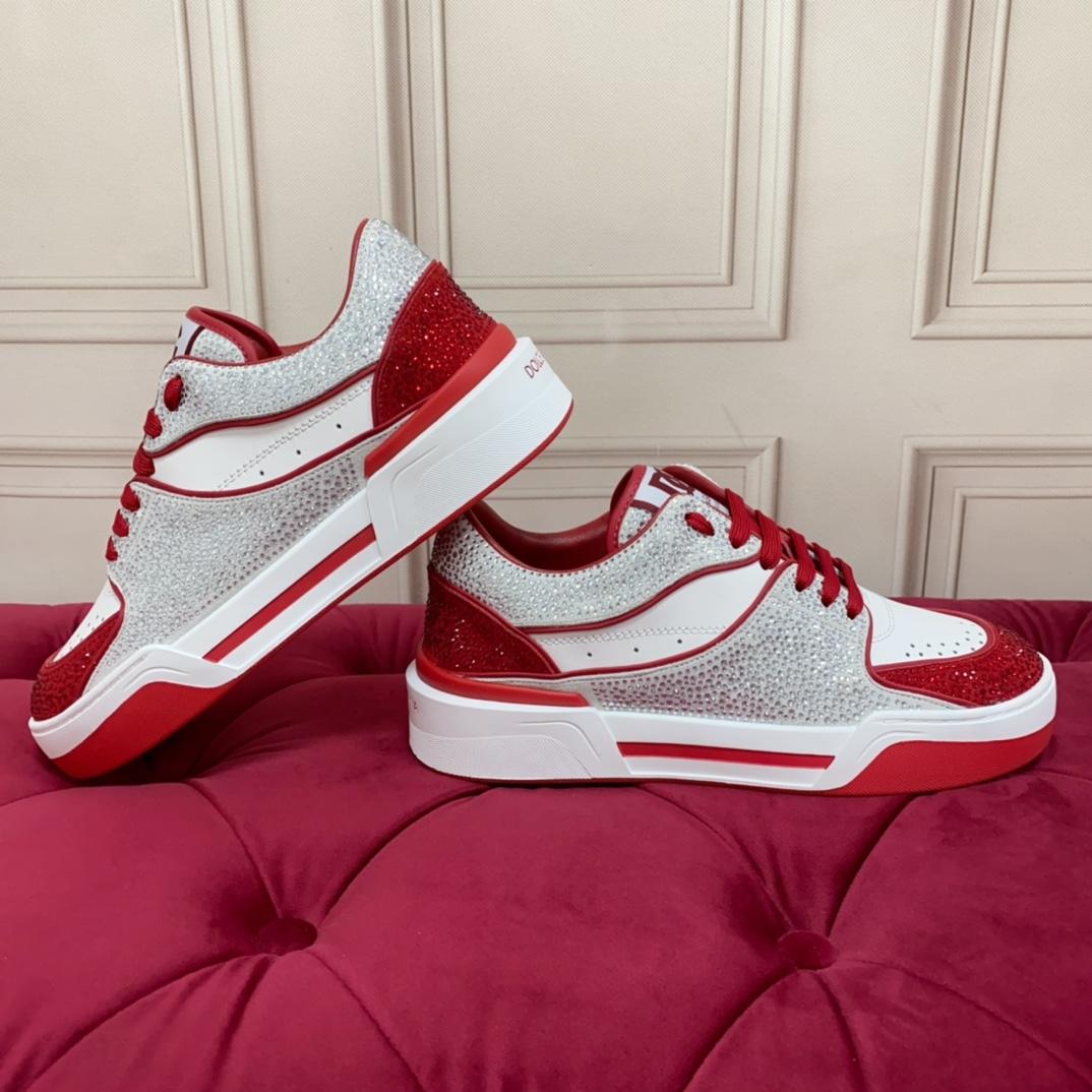 Dolce & Gabbana Ledersneaker mit Kristallverzierung - EUR FASHION